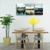 Abstract Wall Art Forest Mountain Watercolor Wall Paintings Landscape Modern Canvas Prints Bathroom Bedroom Office Wall Decor 3 Piece - 12inchx16inchx