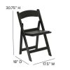 Resin Folding Chair (2 Pack), Black - Black