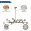 Modern American chandelier golden iron -15 bulb - Default