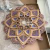 1pc Mandala Wooden Decorative Lamp Yoga Room LED Night Light Multilayered Laser Cut Carved Light Wall Decor For Home Living Room Bedroom Ornament - Pu