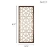 Damask Wood Panel Two-tone Geometric Wall Decor - as Pic