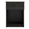 Classic Nightstand with Drawer, Black Oak - Black Oak