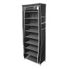 10 Layer 9 Grid Shoe Rack Shelf Storage Closet Organizer Cabinet Multiple Colors - Black