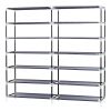 7 Tiers Portable Shoe Rack Closet Fabric Cover Shoe Storage Organizer Cabinet  - Gray