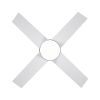 44 In Intergrated LED Ceiling Fan with Black /White  ABS Blade - White