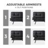 Convertible Memory Foam Futon Couch Bed; Modern Folding Sleeper Sofa-SF267PUBK - Black