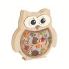 1pc, Creative Wooden Crafts Owl Squirrel Ornaments, Wooden Animal Maple Leaf Acorn Home Decoration, Suitable For Office Decoration, Bedroom Decoration