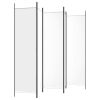 5-Panel Room Divider White 98.4"x78.7" Fabric - White