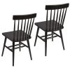 Better Homes & Gardens Gerald Classic Black Wood Dining Chairs, Set of 2 - Black