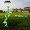 LED Colorful Solar Power Wind Chime Crystal Hummingbird Butterfly Waterproof Outdoor Windchime Solar Light for Garden outdoor - 05 - China