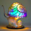 Colored Glass Plant Series Desk Lamp - Octopus desk lamp - Battery mounted version