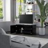 TV Cabinet Black 31.5"x13.4"x14.2" Engineered Wood - Black