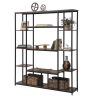 [VIDEO] Bookcase and Bookshelf; Home Office 5 Tier Bookshelf; Open Freestanding Storage Shelf with Metal Frame; Brown - as Pic