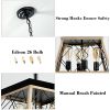 Farmhouse Chandeliers for Dining Room; Rustic Kitchen Island Light Fixture; 4-Light Industrial Kitchen Island Pendant Light Fixture; Metal Solid Ceili