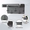 Key hook holder; mail manager and kitchen storage for wall decoration with 5 key hooks - as picture