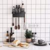 Key hook holder; mail manager and kitchen storage for wall decoration with 5 key hooks - as picture