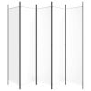 5-Panel Room Divider White 98.4"x78.7" Fabric - White