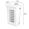 Wheeled Laundry Hamper Plastic, White, Set of 2 - White