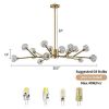 Modern American chandelier golden iron -15 bulb - Default