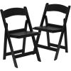 Resin Folding Chair (2 Pack), Black - Black