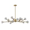 Modern American chandelier golden iron -15 bulb - Default