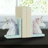 Pink and Purple Unicorn Cloud Bookend Set