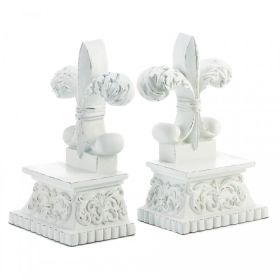 Fleur-de-Lis Bookends Set