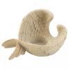 Stone-Look Angel Wings Tealight Candle Holder