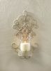 Romantic Ivory Scrolled Iron Wall Sconce