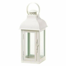 Romantic White Candle Lantern - 13 inches