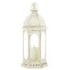 Vintage-Look Distressed Candle Lantern - 16 inches