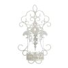 Romantic Ivory Scrolled Iron Wall Sconce