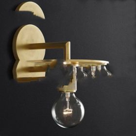 Bedside Wall Lamp Wrought Iron Glass Mirror Front LampMinimalist Aisle Wall Lamp (Option: I)