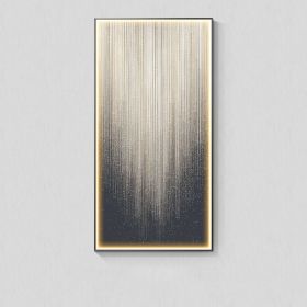 Modern Light Luxury Wall Abstract With Light Hanging Picture (Option: A-50X100CM-Black Frame)