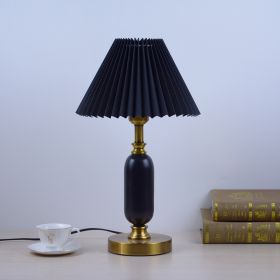 Warm Chinese Style Ceramic Wedding Master Bedroom Decorative Lamp (Option: Black-Dimmer Switch-AU)