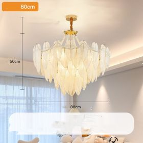 French Cream Wind Pendant Light Luxury (Option: AB-80cm five layer)