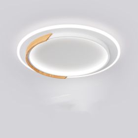 Log Ceiling Led Light Round Bedroom (Option: White light-A)