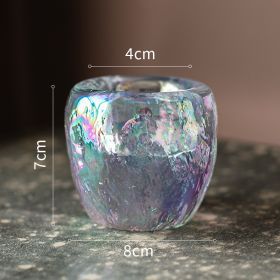 Decorative Tabletop Ornaments Glass Romantic Candle Light Cup (Option: Pearlescent Small)