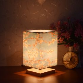 New Chinese Retro Style Bedside Night Light Warm (Option: Apricot blossom-Remote control-220V US)