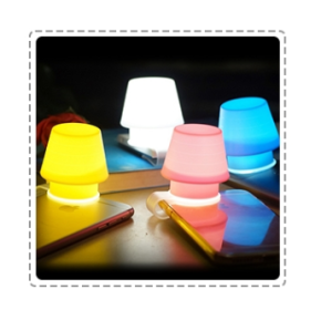 Mabor Stylish Cute Silicone Mobile Phone Holder Night Light Lamp Lampshade Gifts (Color: Blue)