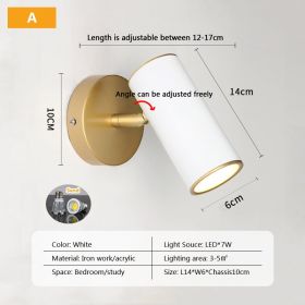 LED Study Reading Wall Lamp (Option: Style A-Tricolor light)