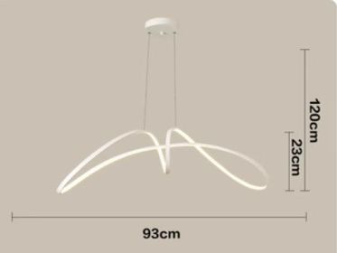 Dining Room Chandelier Led Table Bar (Option: White 93CM stepless dimmer)