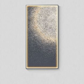 Modern Light Luxury Wall Abstract With Light Hanging Picture (Option: D-60X120CM-Black Frame)