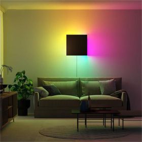 Bedroom Bedside Wall Light LED Color Decorative (size: Black-RGB-UK)