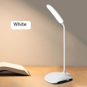 Creative Folding LED Rechargeable Desk Lamp Usb Eye Protection (Option: Modern White-VIP Version 1200 MA)