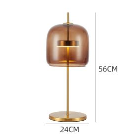 Modern Bedside LED Glass Lamp (Option: Brown-EU)