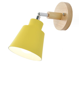 Wooden Zipper Bedside Wall Lamp (Option: Yellow-Without switch-without light source)