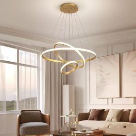 The Dining Room Chandelier Surrounds The Smart Eye Protection Living Room Bedroom (Option: Gold B Model 20x40x60CM-Three color dimming-220V)