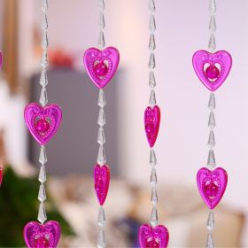 Household Plastic Crystal Acrylic Door Chain Decoration (Option: Transparent rose-100x130)