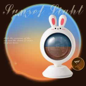 Rainbow Background Projection Small Night Light (Option: Rabbit breaks the dawn-USB)